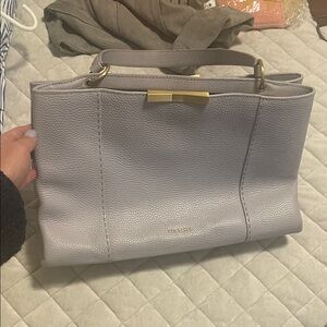 Ted Baker Light Gray Leather Satchel